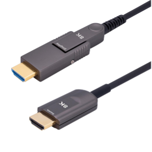 HDMI 2.1 over Detachable Fiber Cable