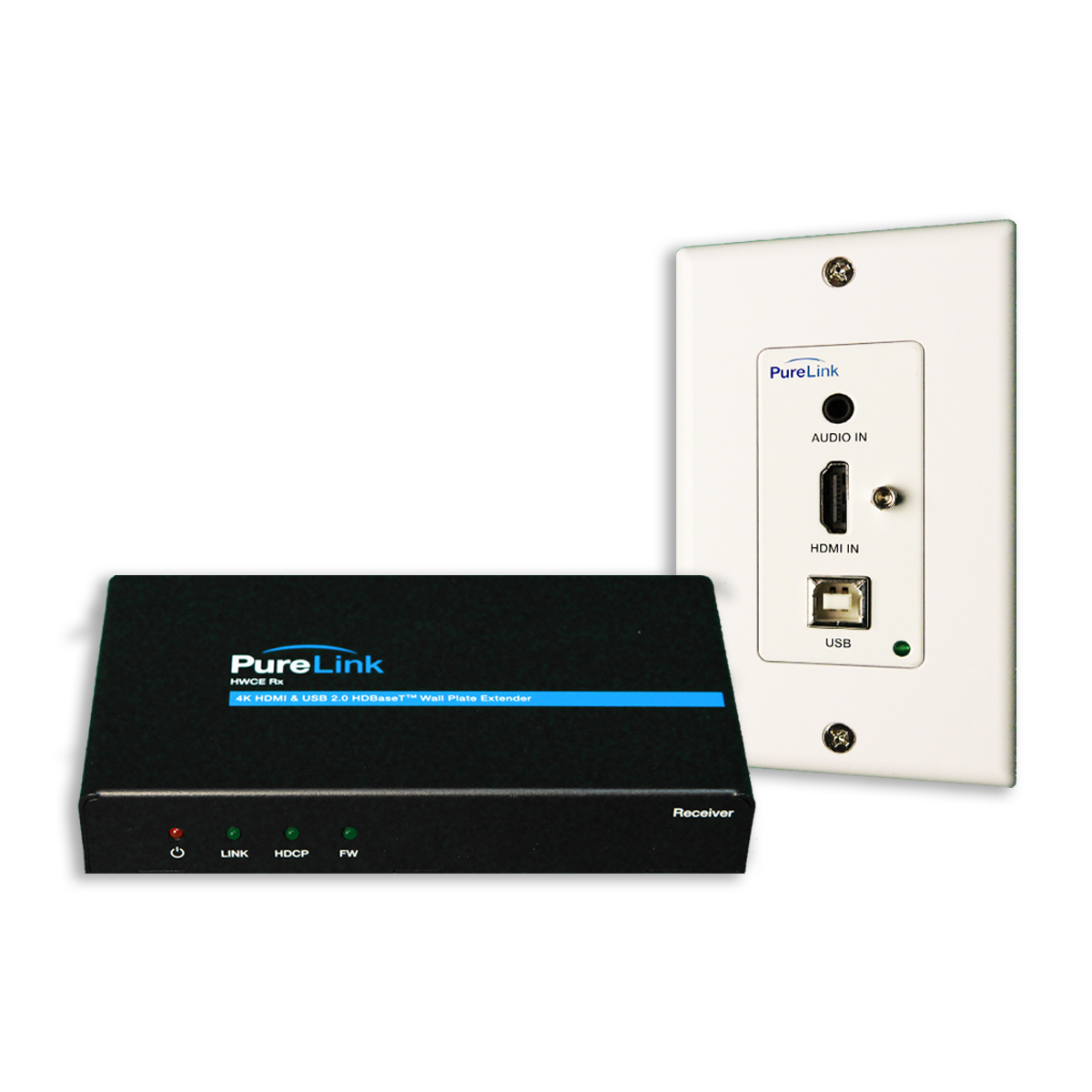 4K HDMI & USB 2.0 over HDBaseT Wall Plate Extender