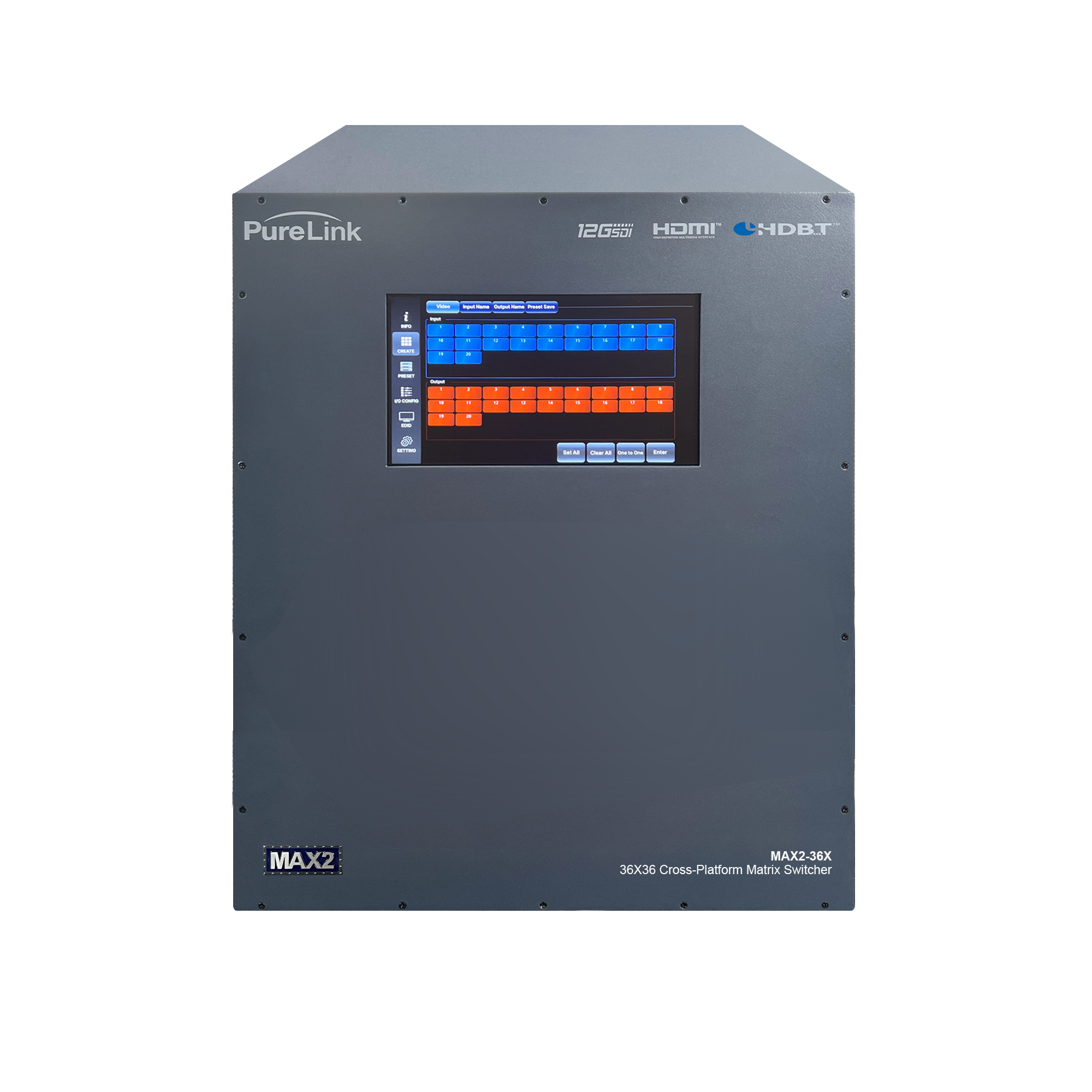 36×36 Media Axis 2™ 4K60 Cross Platform Matrix Switcher Frame with PoH