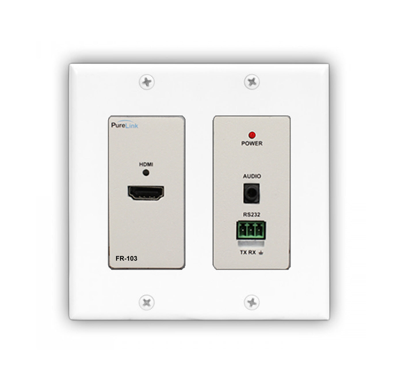 HDMI over Fiber Optic Wall Plate Receiver