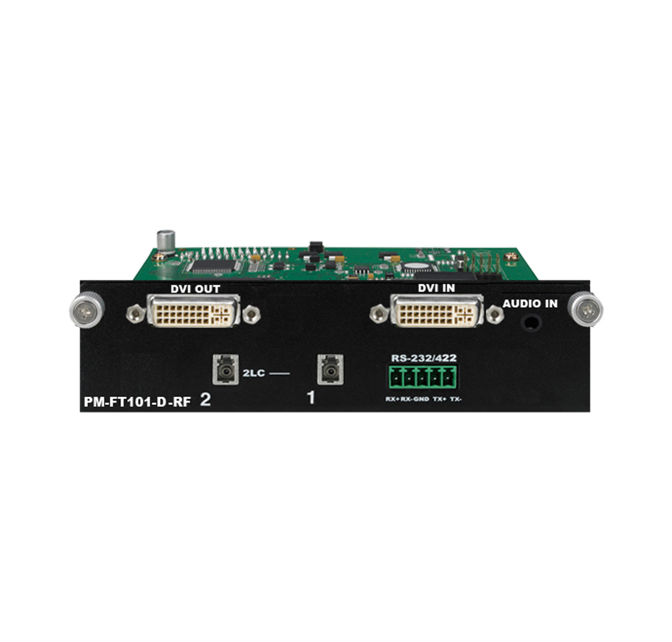 DVI to 2 LC Fiber Optic Receiver with RS-232