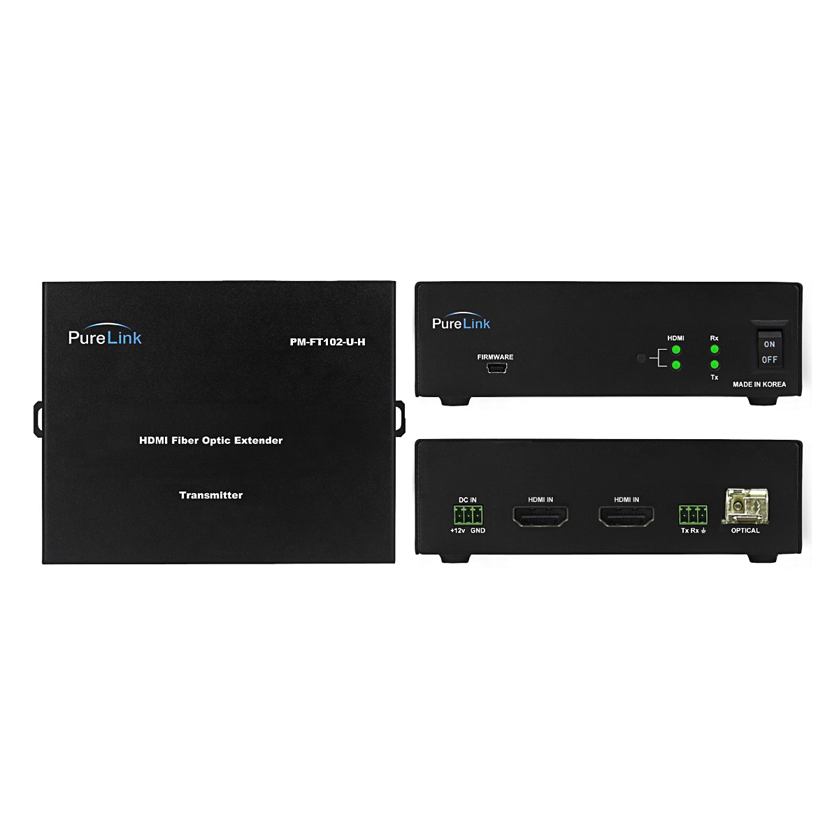 PureMedia (2) HDMI to Fiber Optic (1 LC) Extender Transmitter