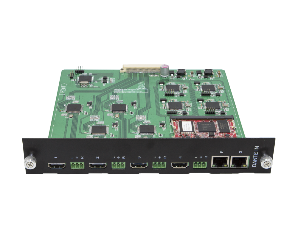 4K Dante Audio with HDMI Input Card for PM Switchers