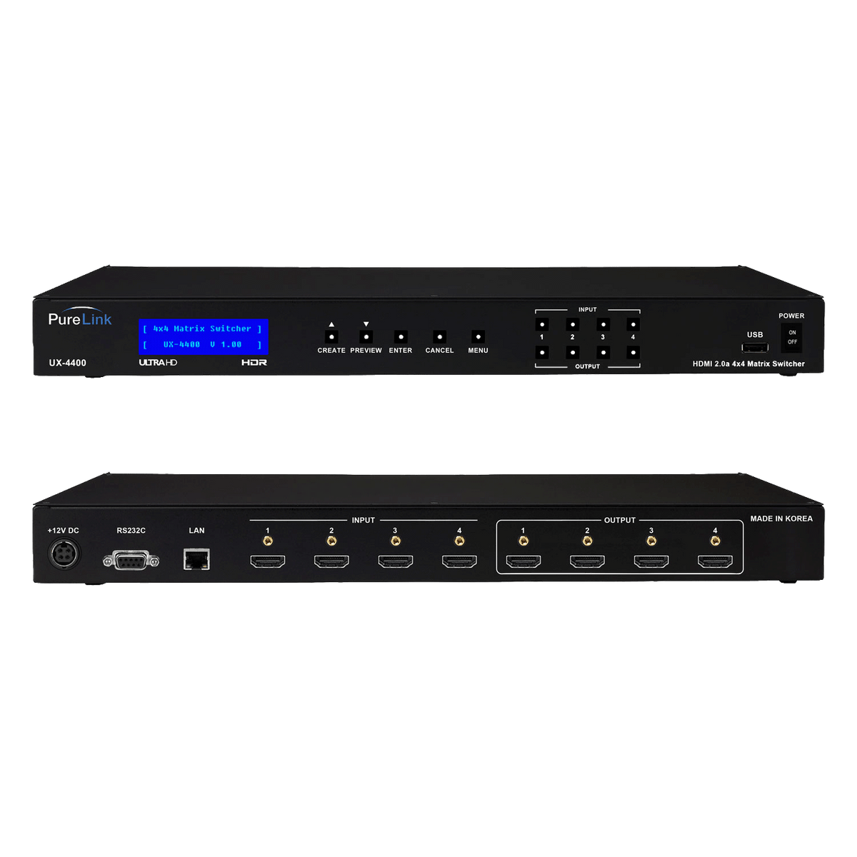 HDMI Matrix Switcher 4×4 4K with HDCP 2.2