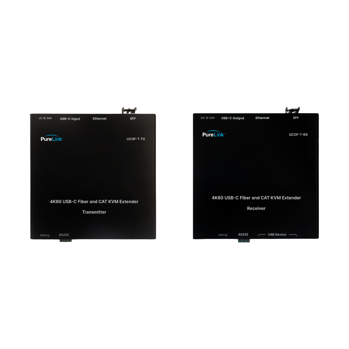 4K60 USB-C KVM Extender over CAT or Fiber with 100W PD