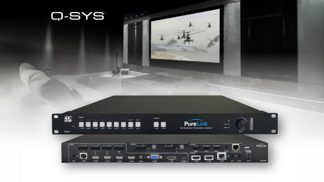 PureLink Now Shipping PS-820S 8x2 Seamless Presentation Switcher with Q-SYS™ Control Plugin