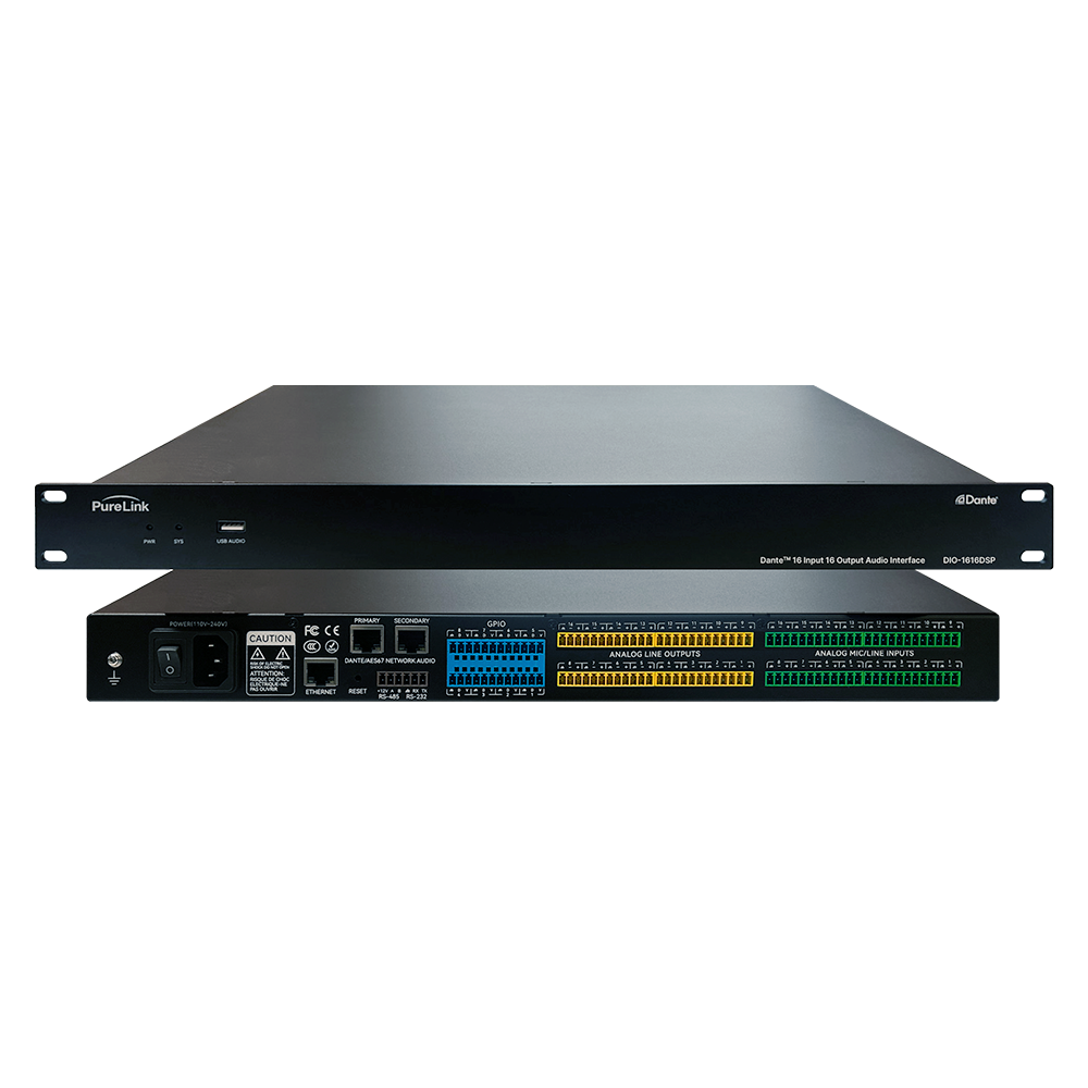 Dante 16 Input 16 Output Interface with DSP