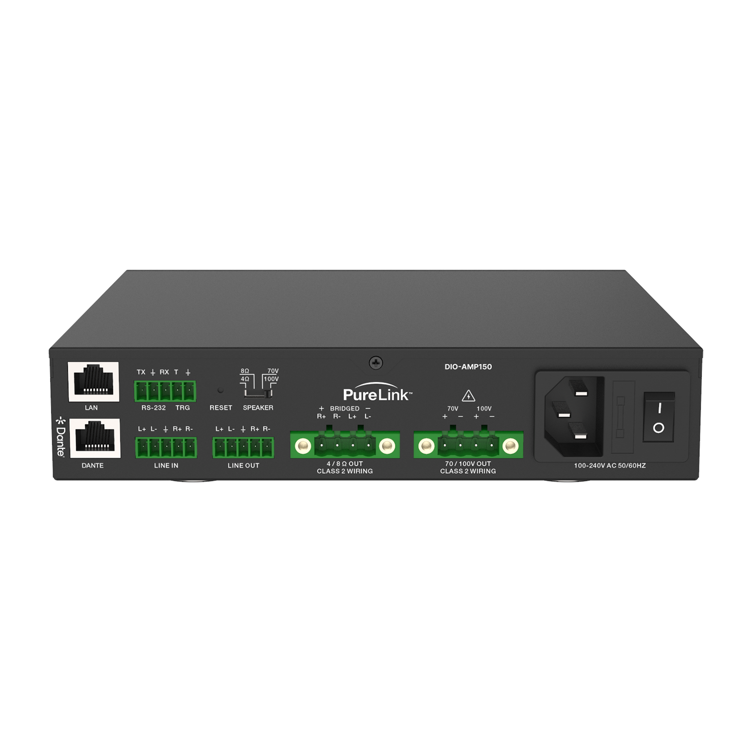 Dante 150W Class D Amplifier with DSP
