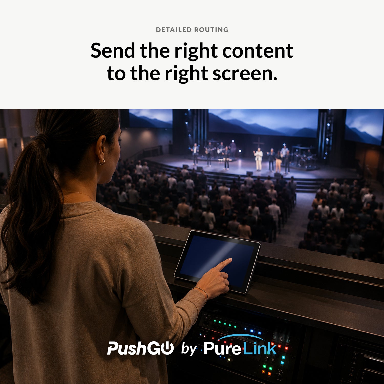 PushGo Kirkwood – Multi-Display AV Distribution System for Restaurants, Worship Spaces, and Fitness Centers