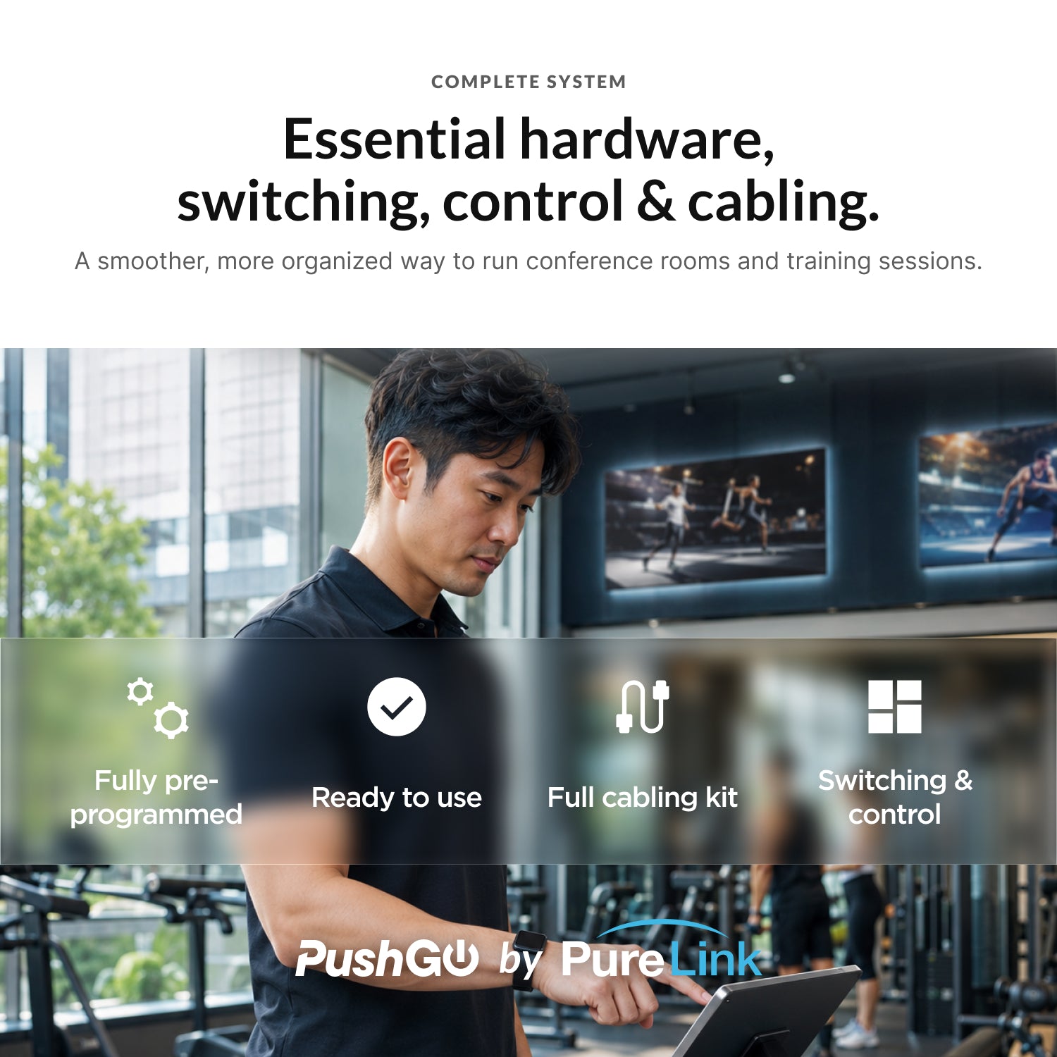 PushGo Kirkwood – Multi-Display AV Distribution System for Restaurants, Worship Spaces, and Fitness Centers