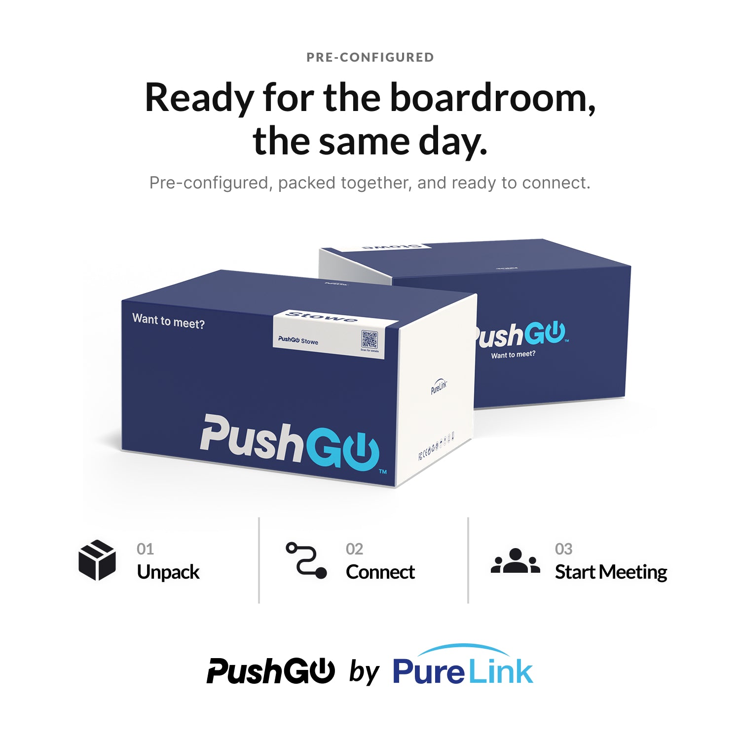 PushGo Stowe – Premium Plug-and-Play Meeting System