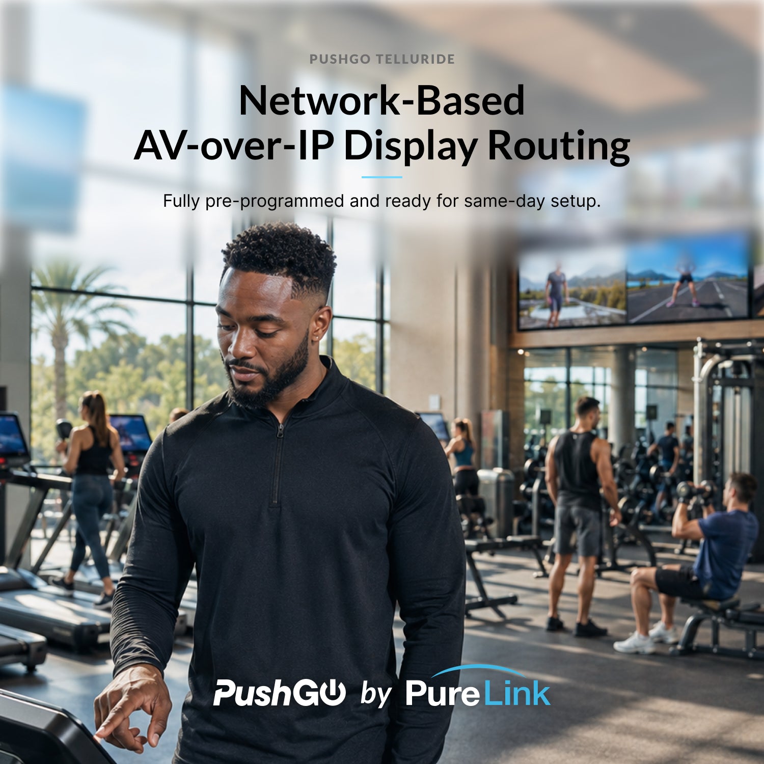 PushGo Telluride – AV over IP Streaming System for Restaurants, Worship Spaces, and Fitness Centers