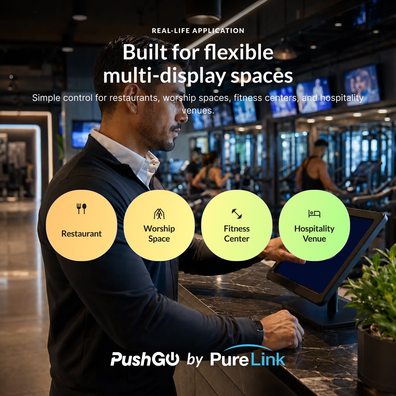 PushGo Telluride – AV over IP Streaming System for Restaurants, Worship Spaces, and Fitness Centers