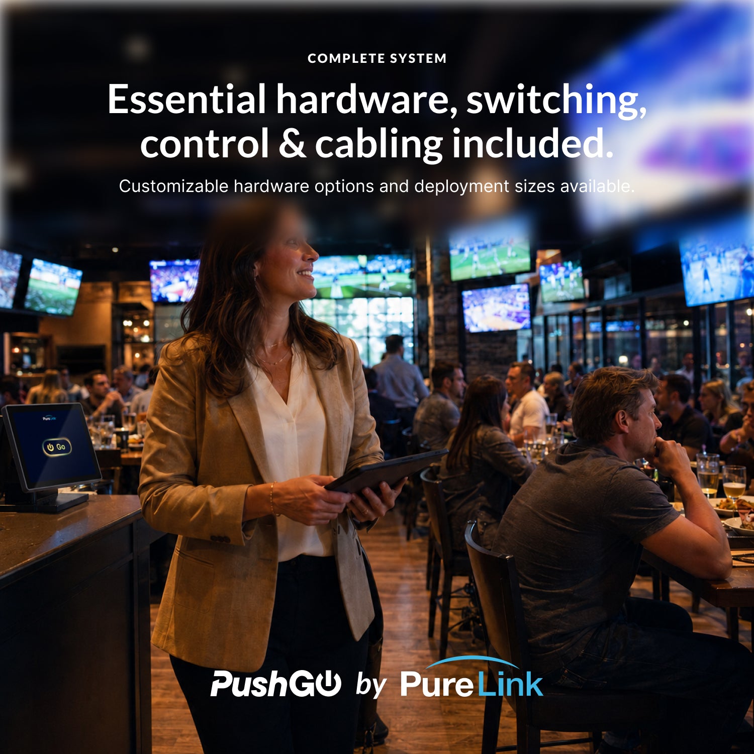 PushGo Telluride – AV over IP Streaming System for Restaurants, Worship Spaces, and Fitness Centers