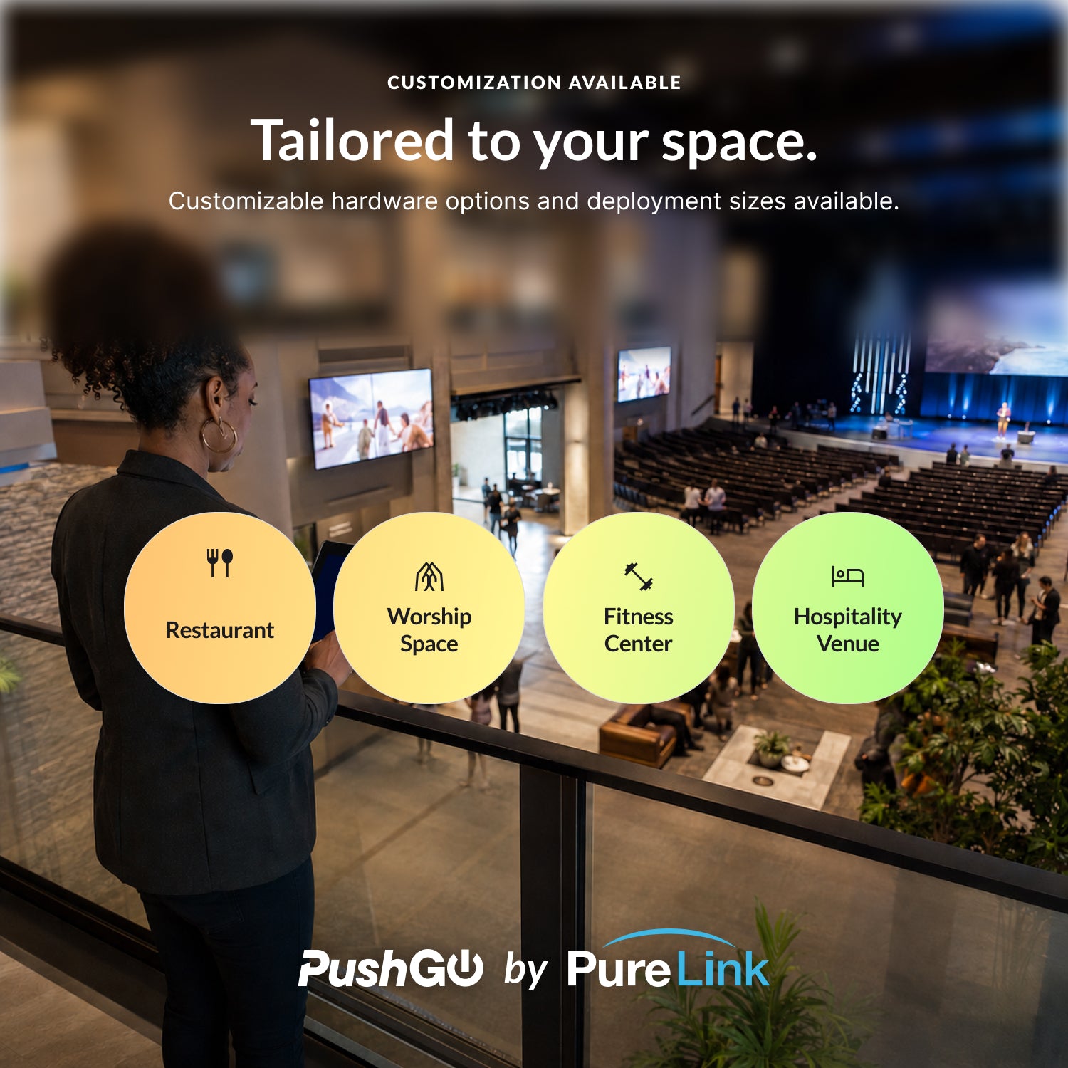 PushGo Telluride – AV over IP Streaming System for Restaurants, Worship Spaces, and Fitness Centers