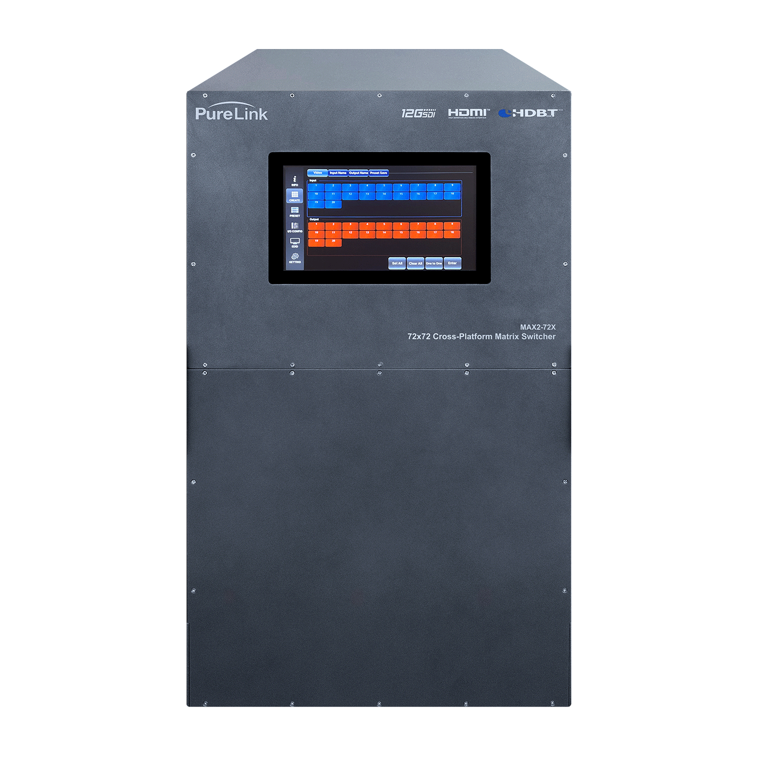 72×72 Media Axis 2™ 4K60 Cross Platform Matrix Switcher Frame with PoH