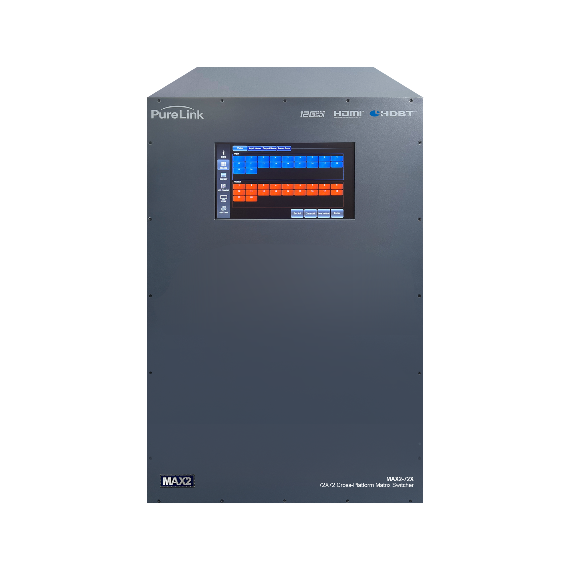 72×72 Media Axis 2™ 4K60 Cross Platform Matrix Switcher Frame