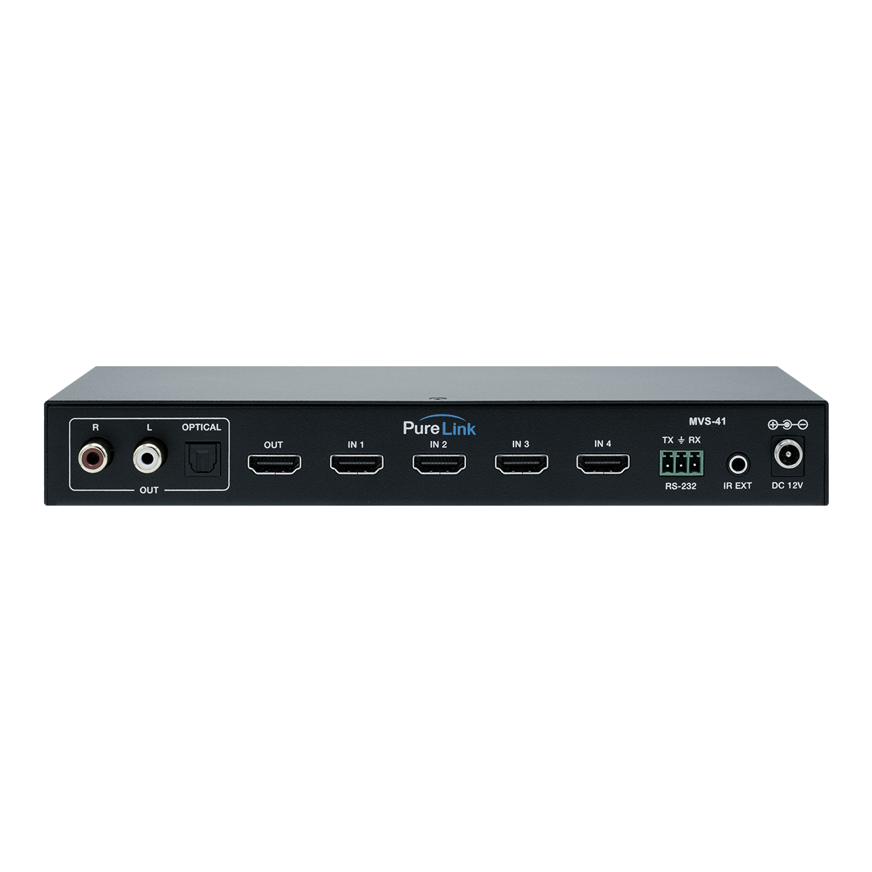 4K60 HDMI 4x1 Switch with Motore Up/Down Scaling, Audio De-Embed, and Multiview