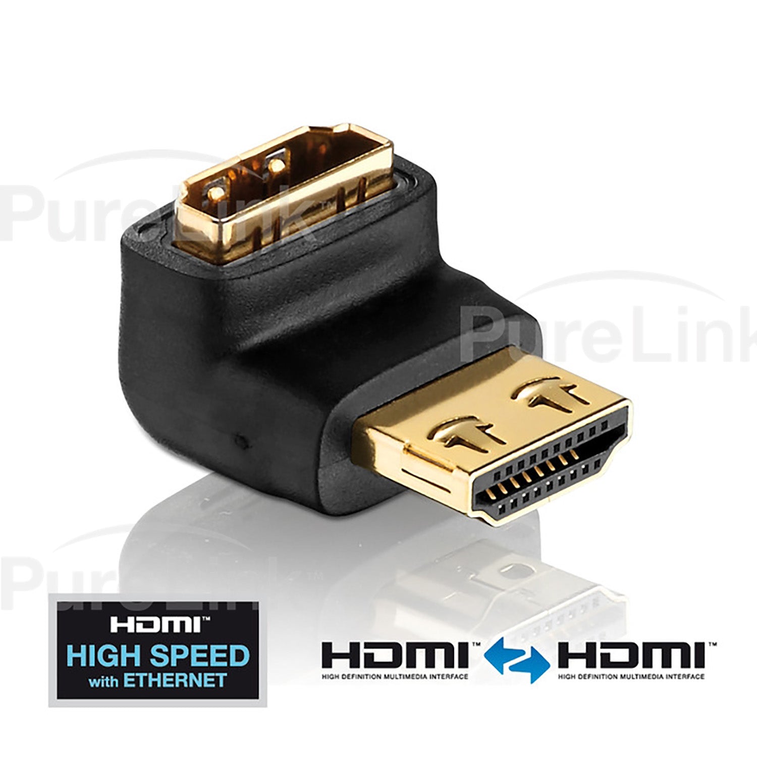 PureInstall HDMI Male to HDMI Female 270 Degree Adapter with TotalWire Technology