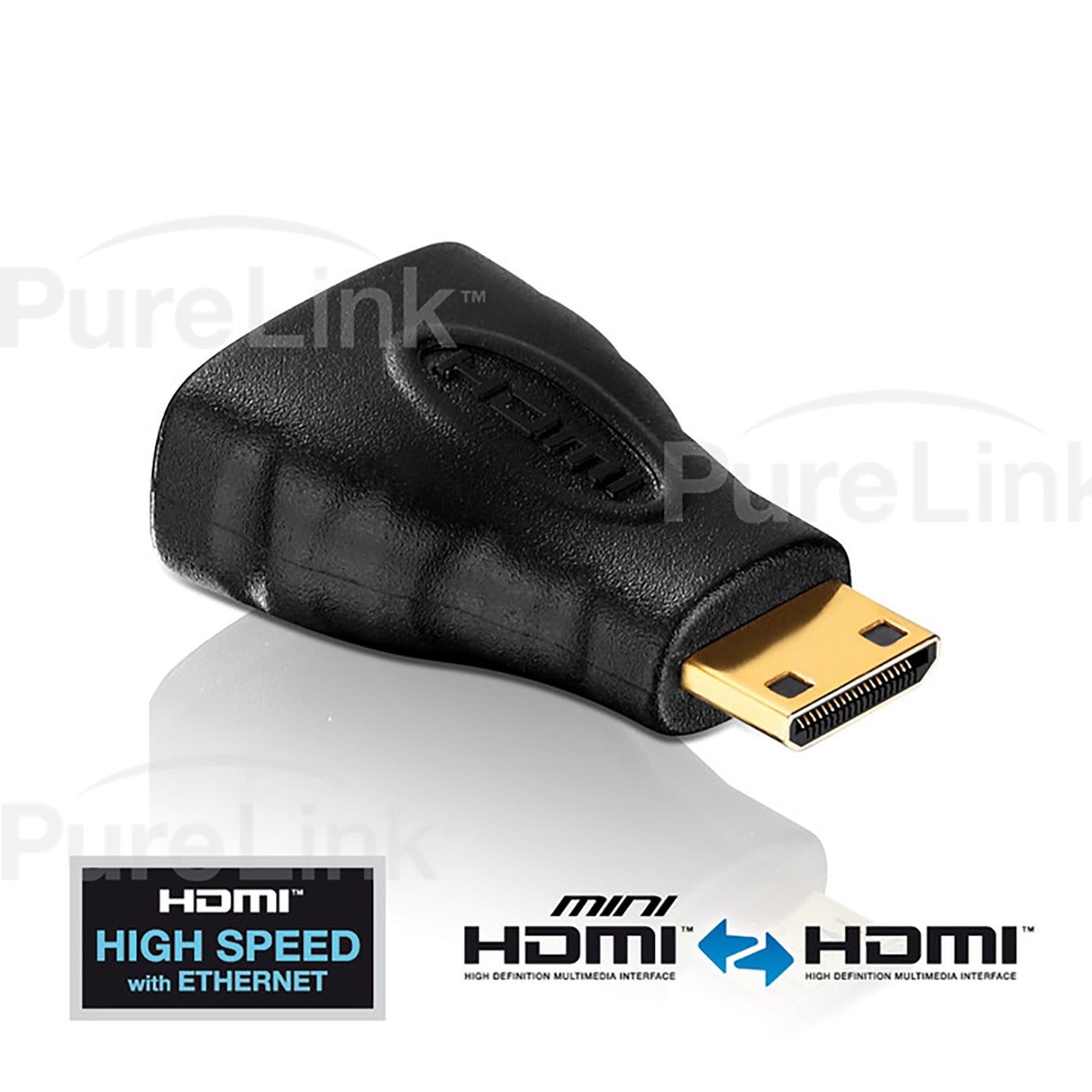 PureInstall Mini HDMI Male to HDMI Female Adapter with TotalWire Technology