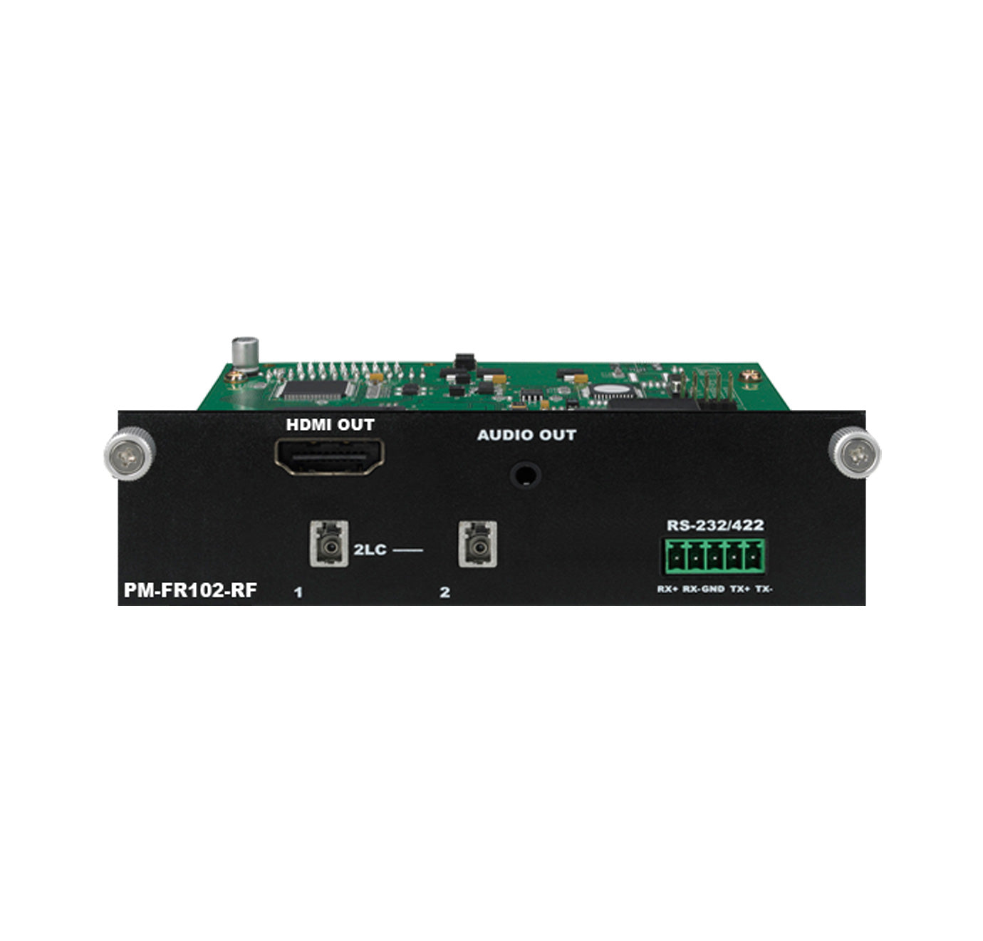 2 LC Fiber Optic to HDMI Receiver with RS-232