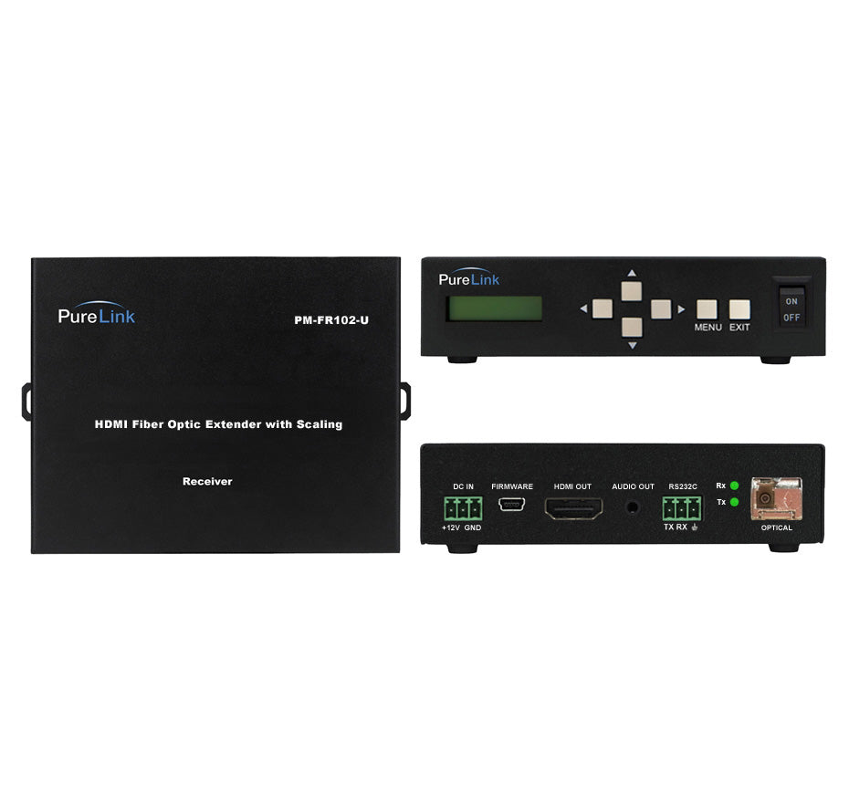 HDMI over 2 LC Fiber Receiver with RS-232 & Auto-Scaling