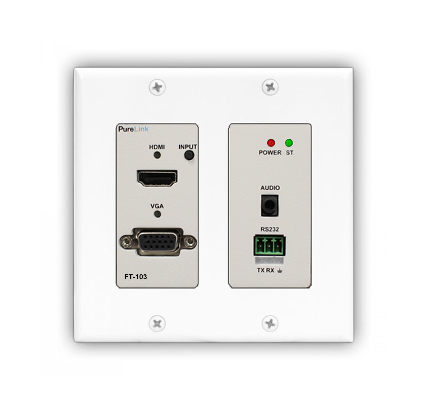 HDMI/VGA to Fiber Optic Wall Plate Transmitter