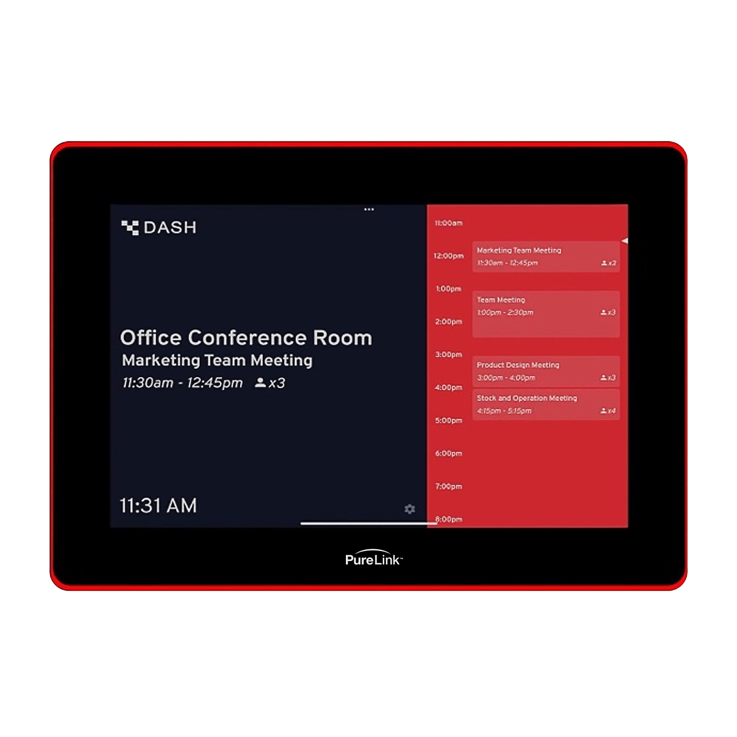 Ten Inch Wall Mount Room Scheduling Panel with Dash Auto Sync Calendar Software