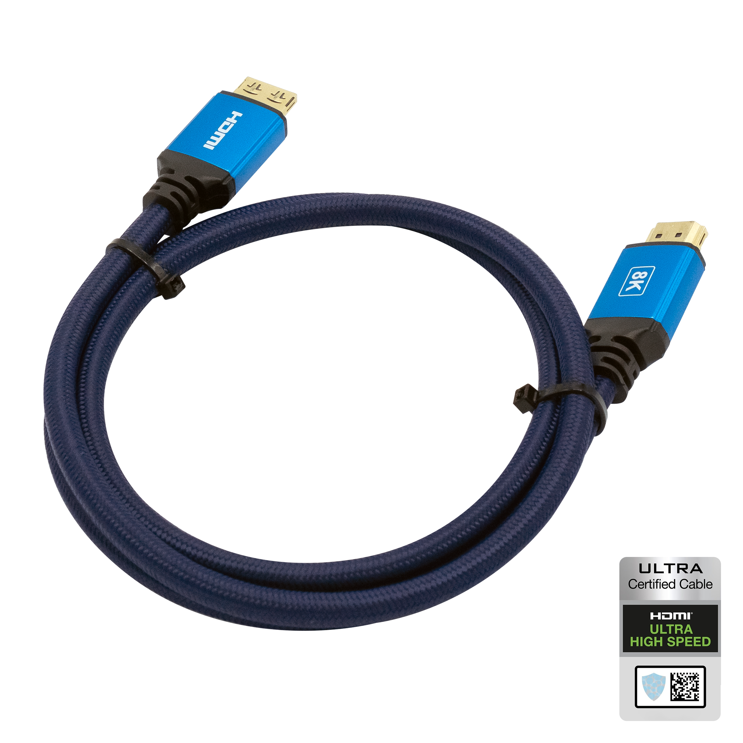 HDMI 2.1 Certified 8K High Performance HDMI Cable with Pressure Lock Connectors
