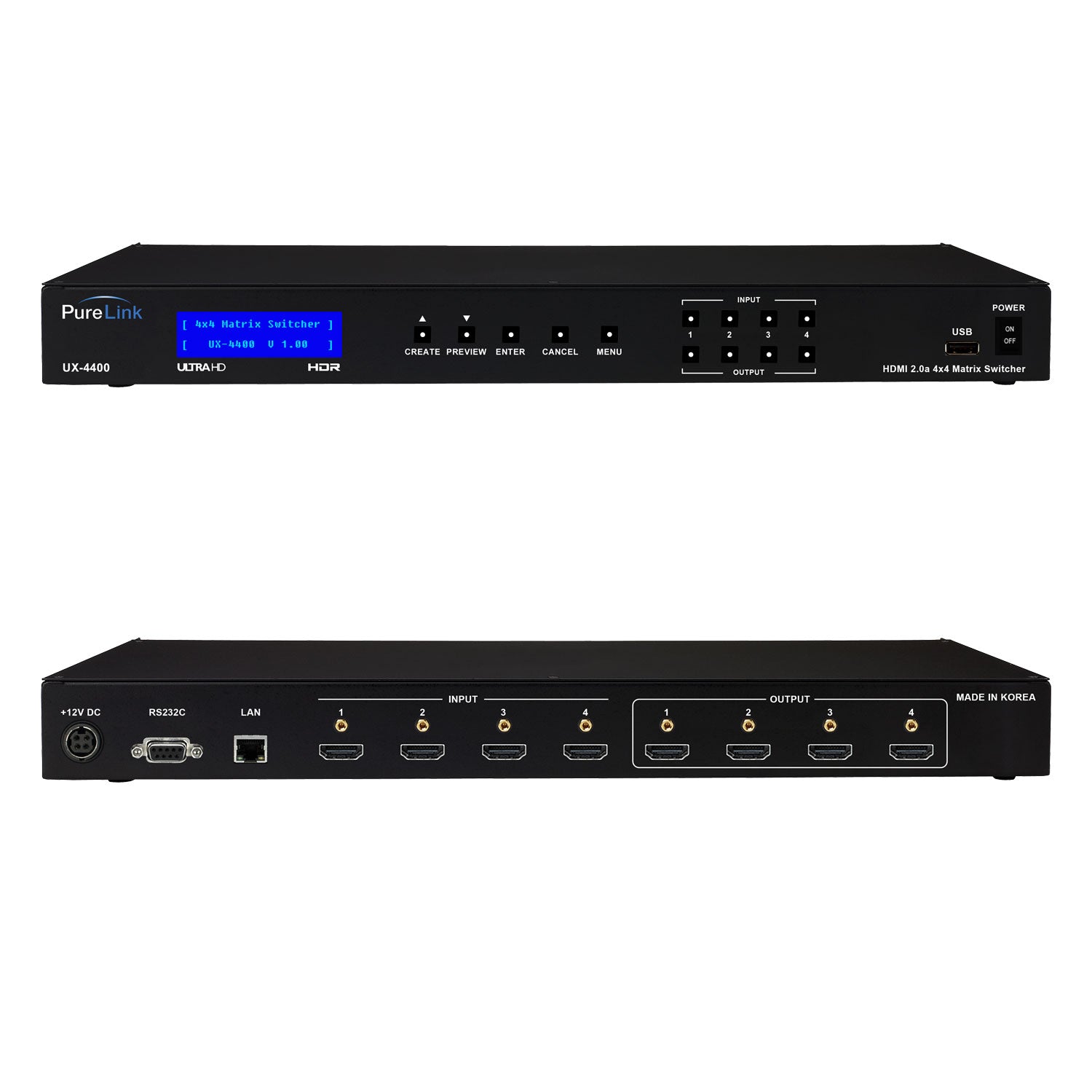 HDMI Matrix Switcher 4×4 4K with HDCP 2.2