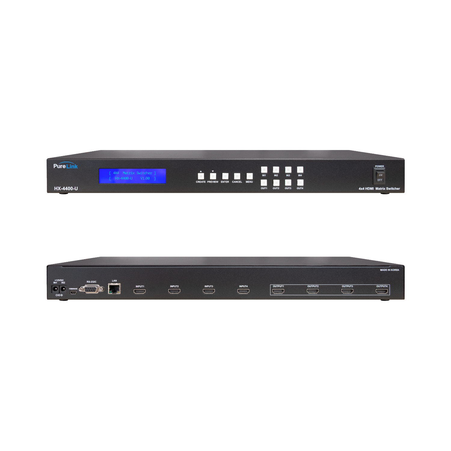 4×4 Ultra HD/4K HDMI Matrix Switcher