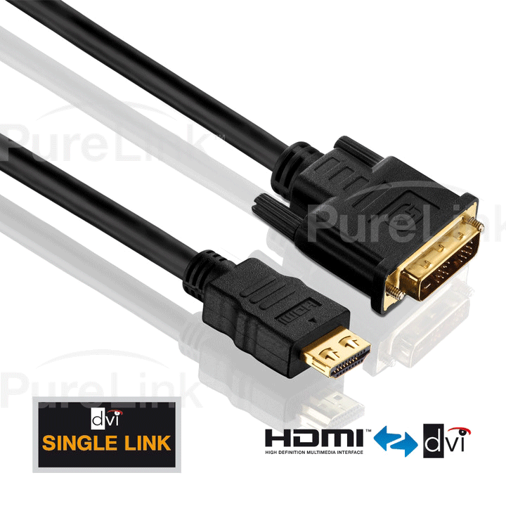 PureInstall HDMI to DVI Cable with TotalWire Technology