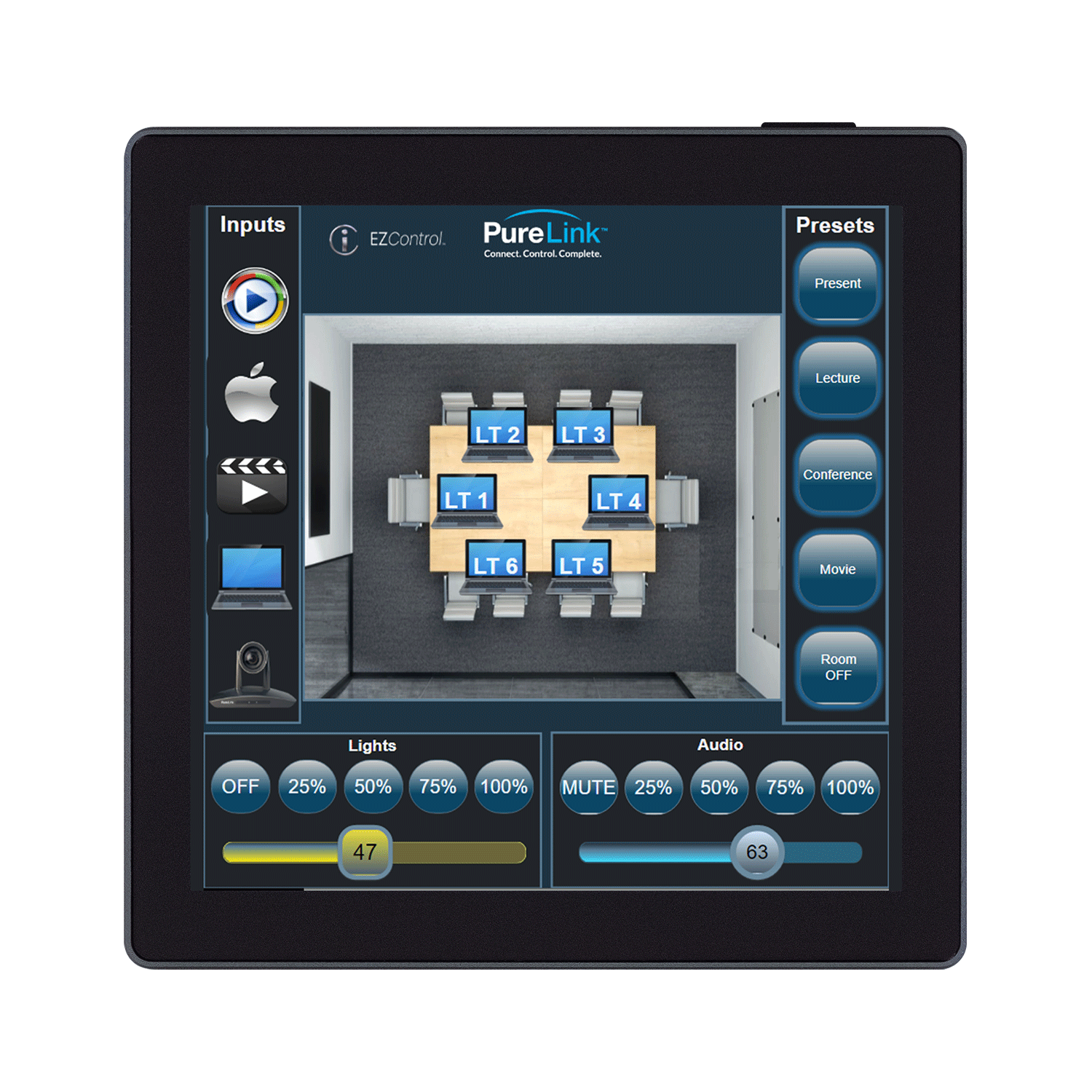 4-Inch Wall Mount Touch Screen Controller with EZControl™