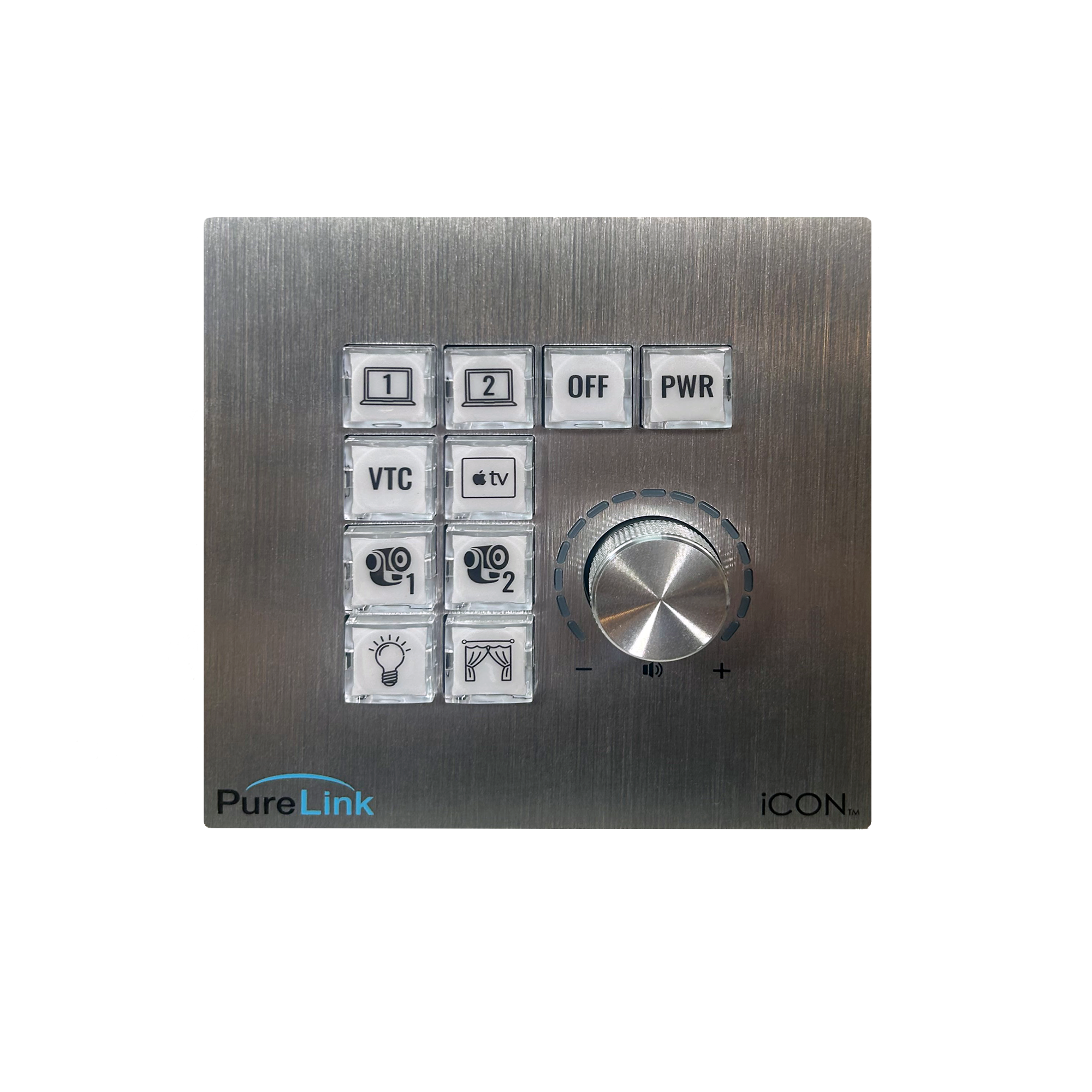Keypad & Rotary Dial Controller with EZControl™, 2-Gang