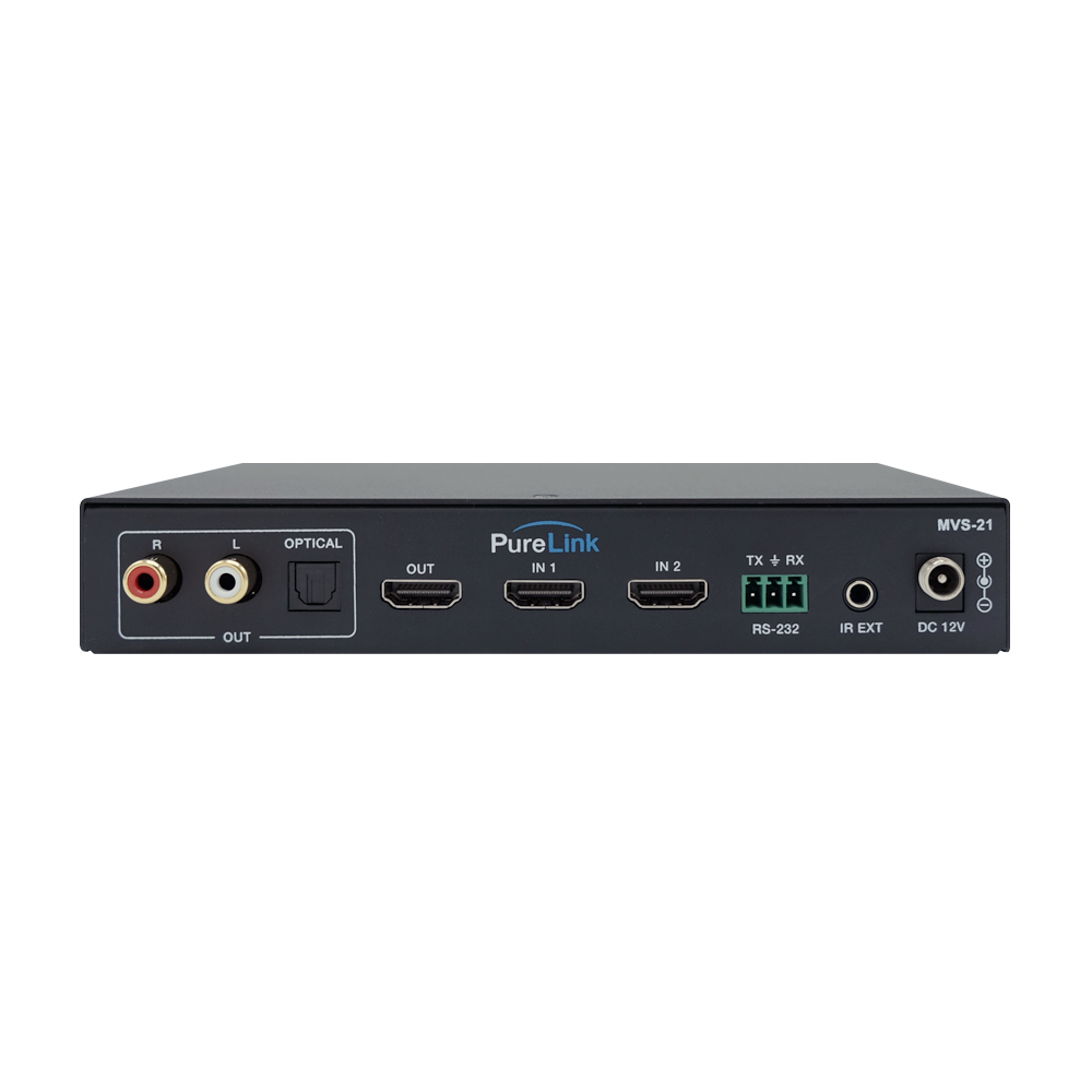 4K60 HDMI 2×1 Switch with Motore Up/Down Scaling, Audio De-Embed, and Multiview